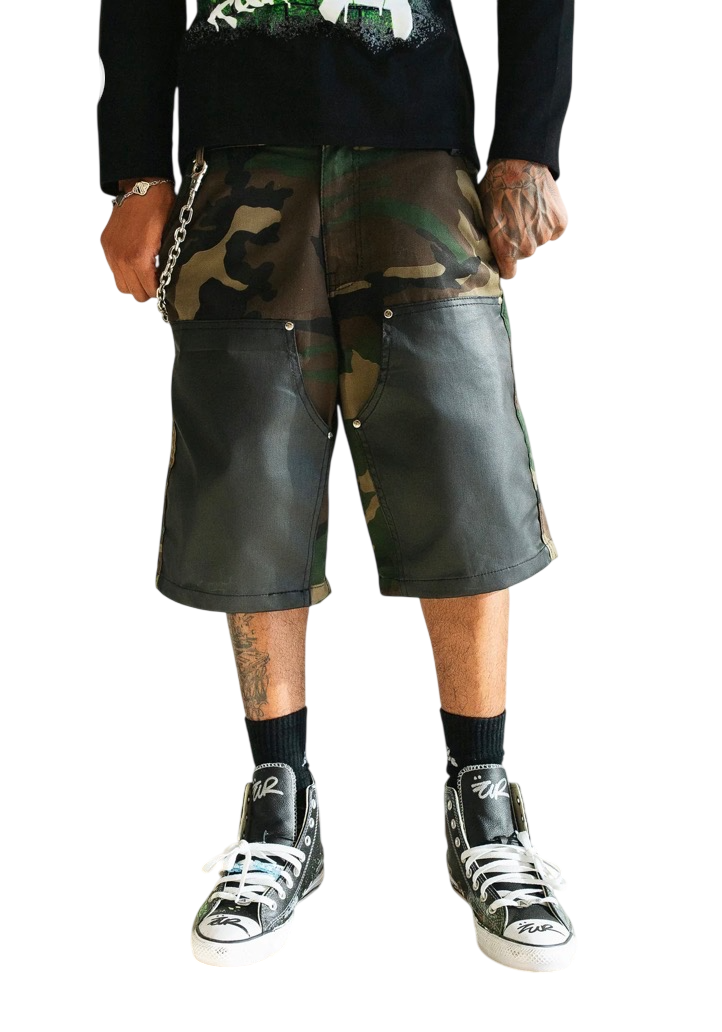 ABSTRACT CAMO CARPENTER SHORTS