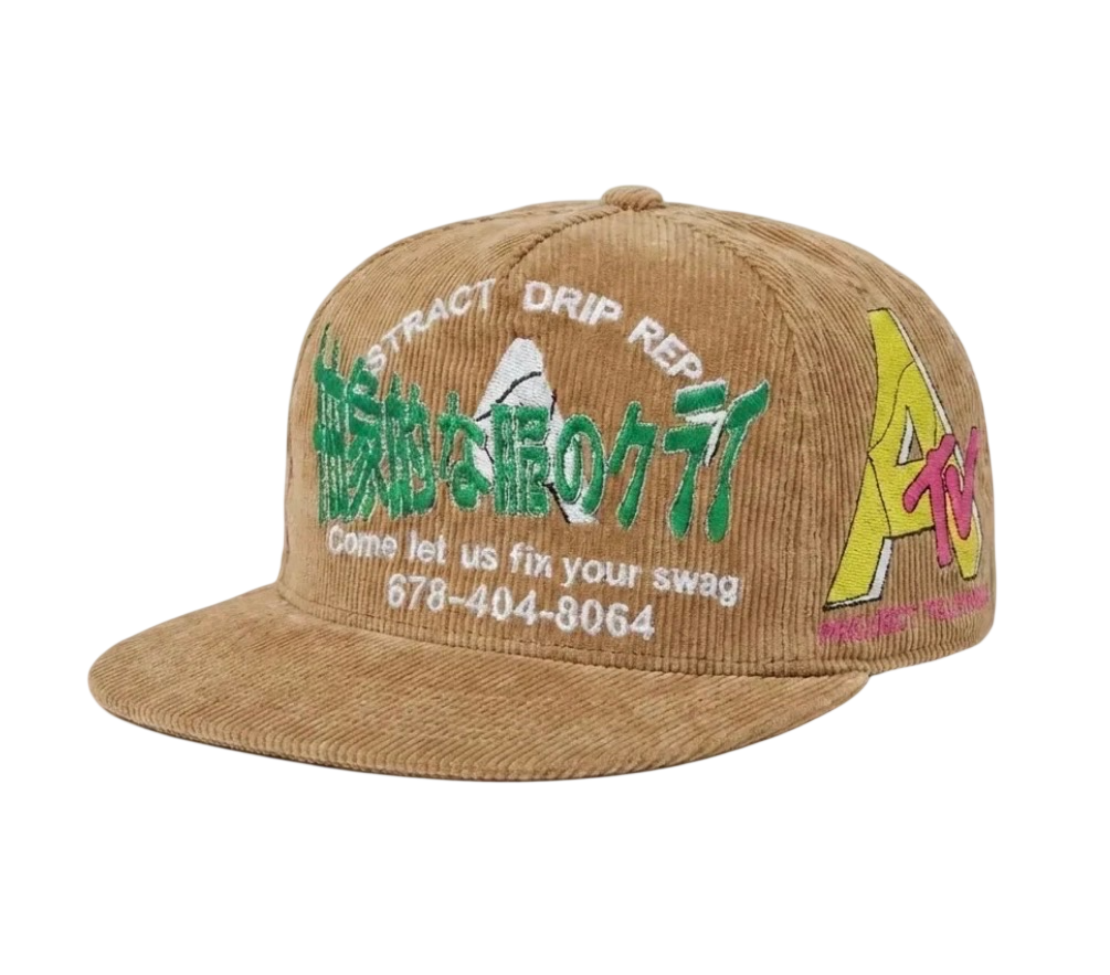 ABSTRACT REPAIR CORDUROY HAT