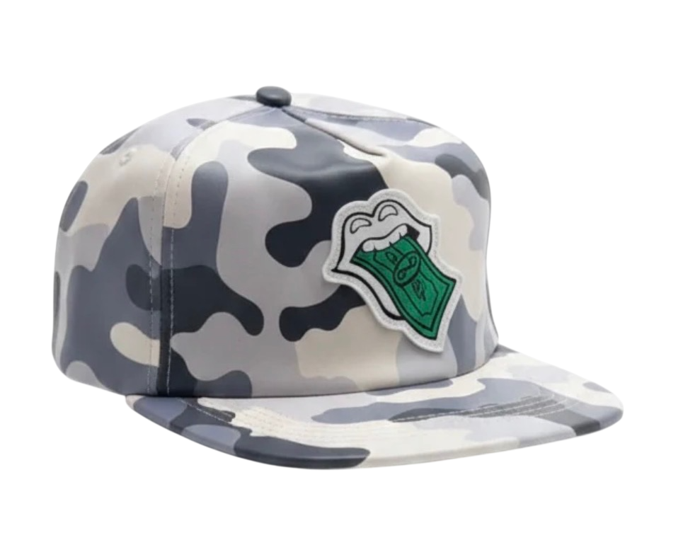 ABSTRACT MONEY TALKS LEATHER CAP