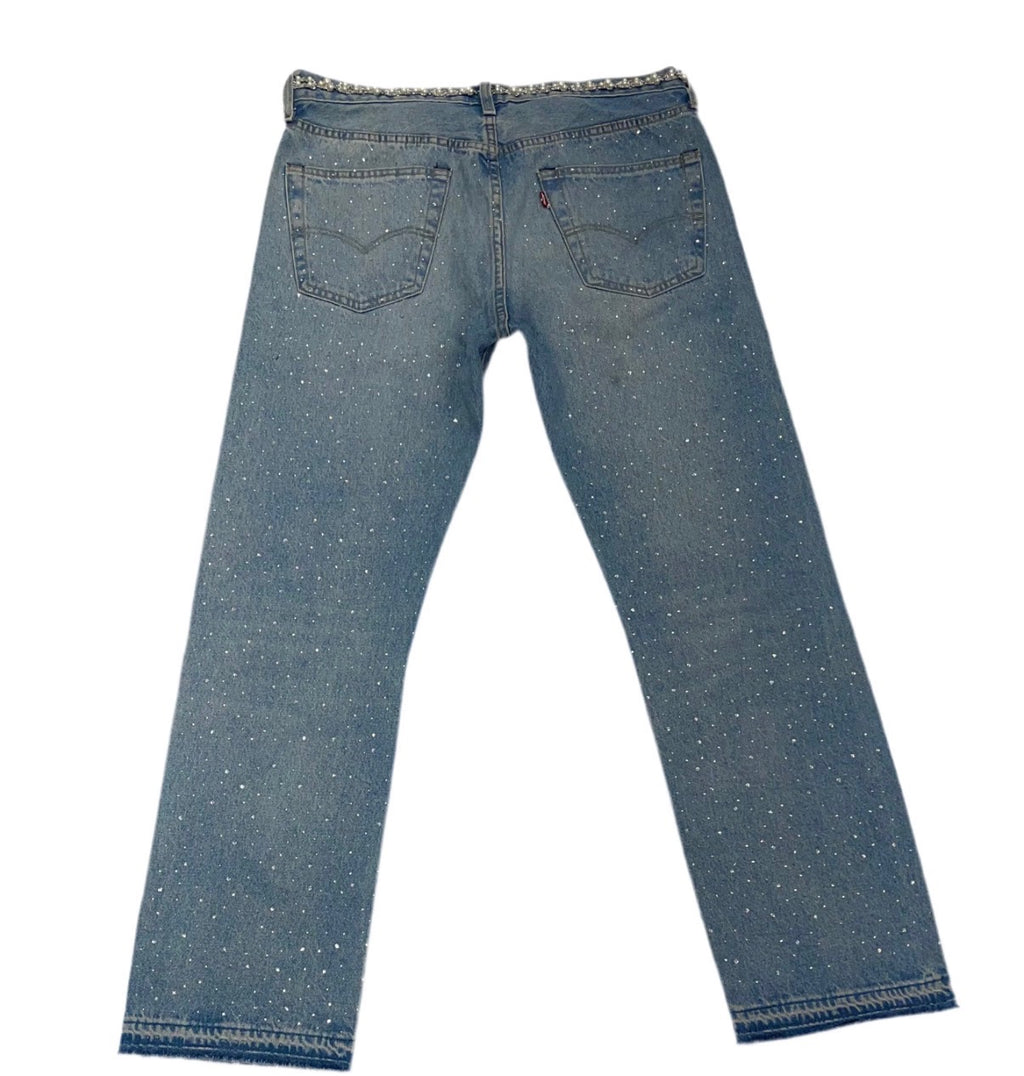ROOT OF EVIL CRUSHED ICE AND PEARLS JEANS