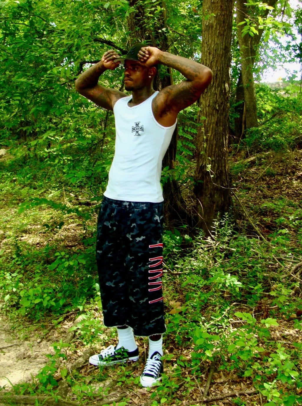 MMM OBSIDIAN CAMO 3/4 SHORTS