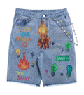 SAAVY DULTS ELEVATE BLUE DENIM SHORTS