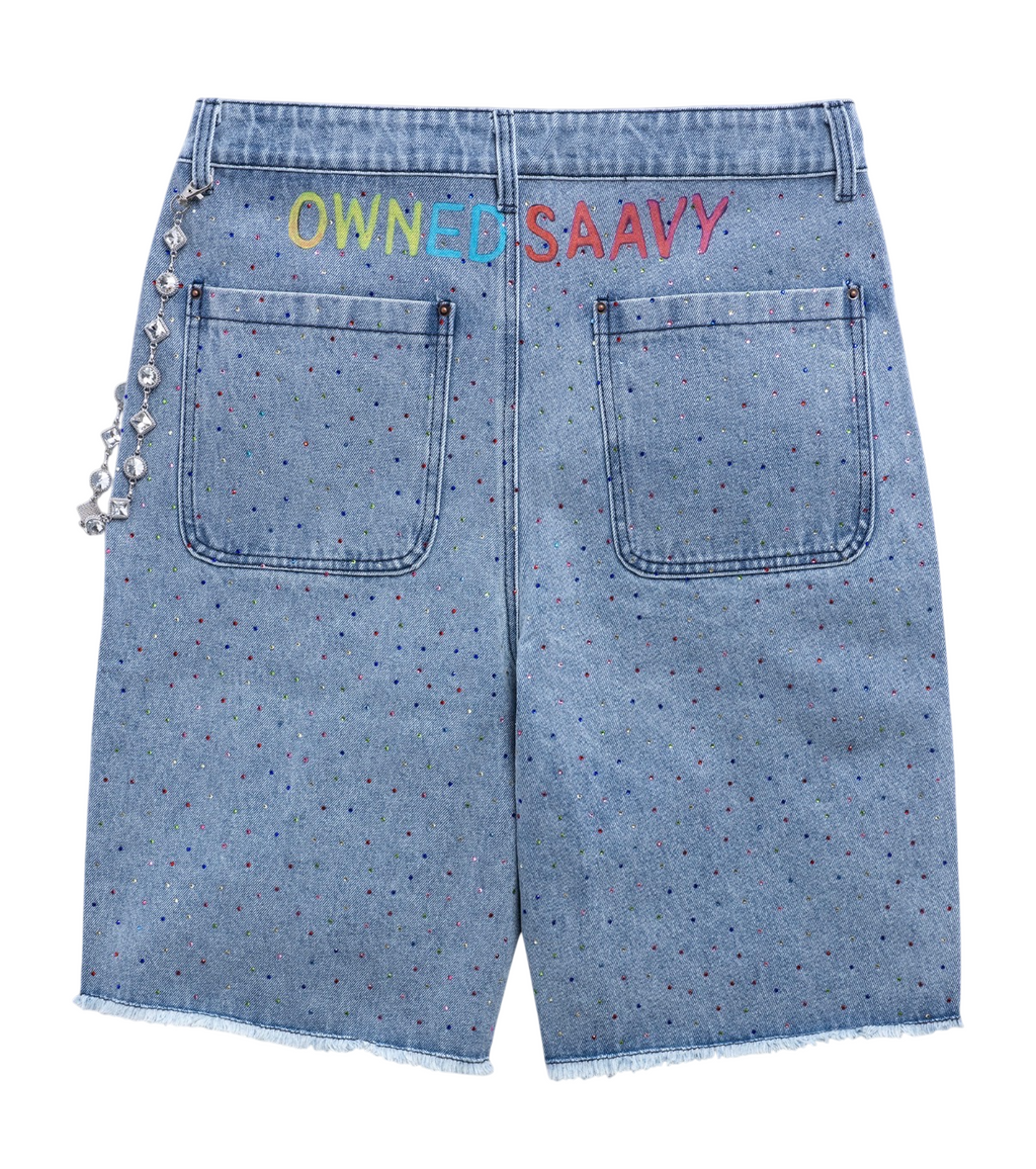 SAAVY DULTS ELEVATE BLUE DENIM SHORTS