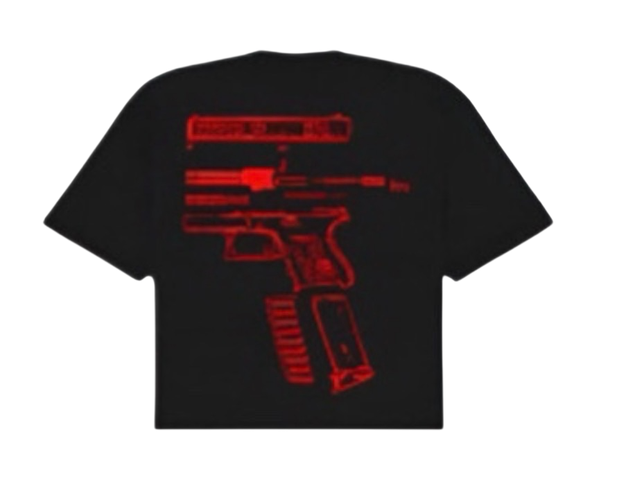 IN GLOCK WE TRUST TEE BLACK/RED