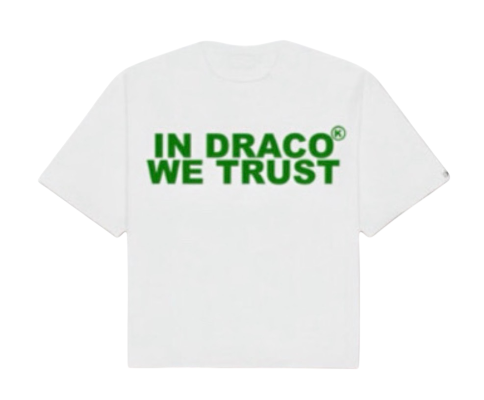 IN DRACO WE TRUST TEE WHITE/GREEN