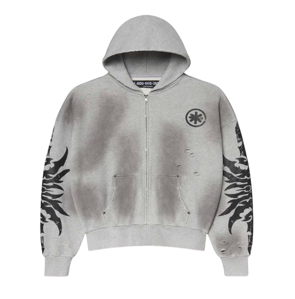 LOST SHDWS COMPLEXCON ZIP UP DIRTY GREY