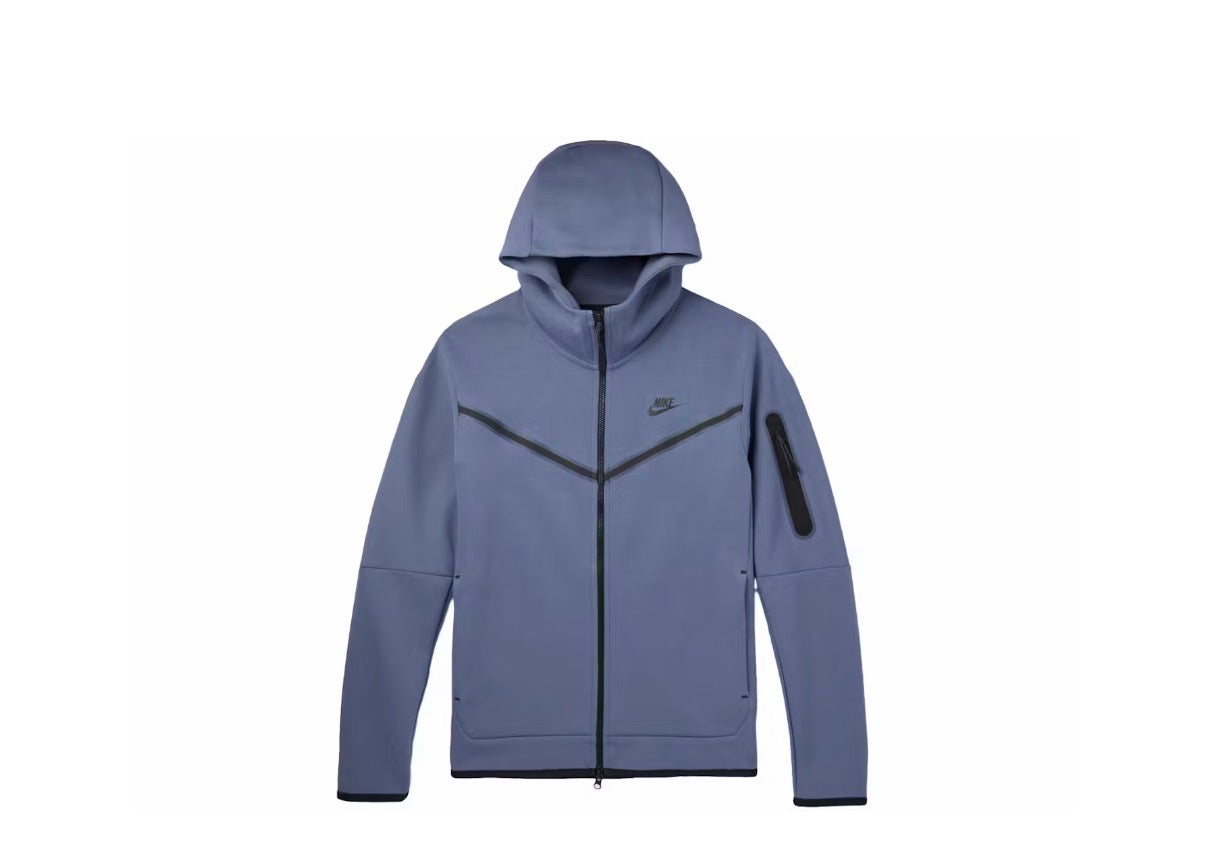 NIKE TECH FLEECE ZIP UP HOODIE DIFFUSED BLUE