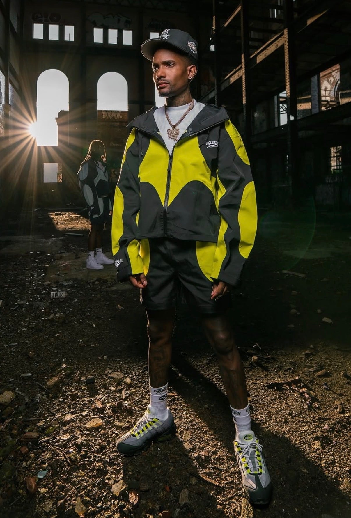 ROUGH PLAY WATER RESISTANT SHORT SET NEON