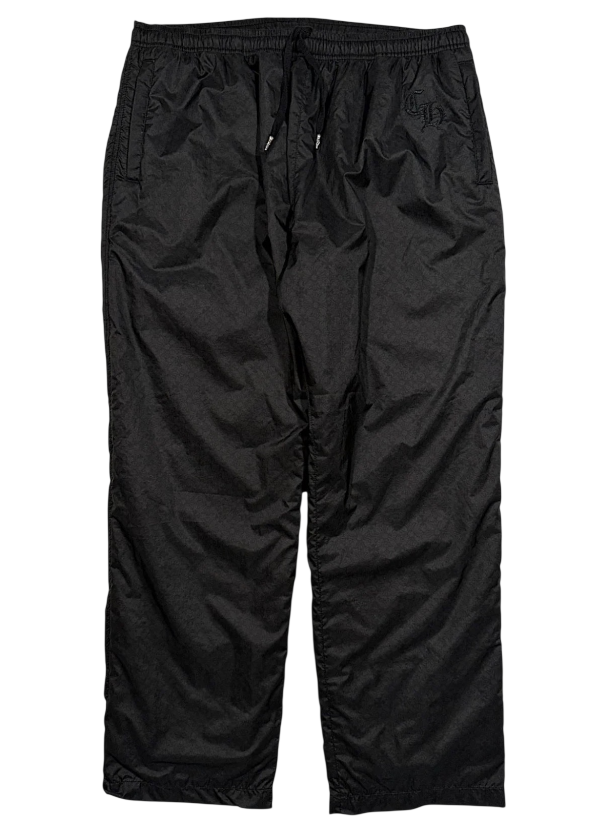 CHROME HEARTS EMBROIDERED MONOGRAM NYLON  PANTS