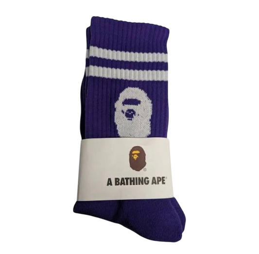 BAPE PURPLE SOCKS