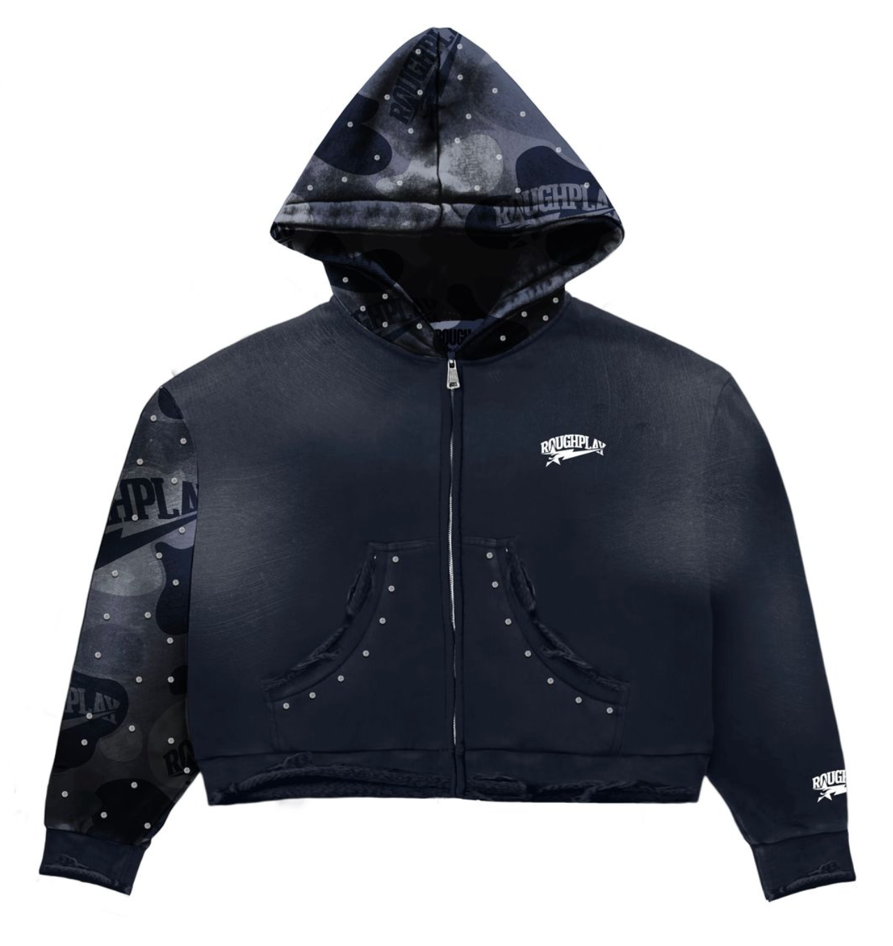 ROUGHPLAY CAMO NAVY HOODIE