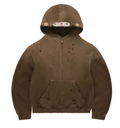 BRAVEST STUDIOS BROWN SAPPHIRE ZIP UP HOODIE