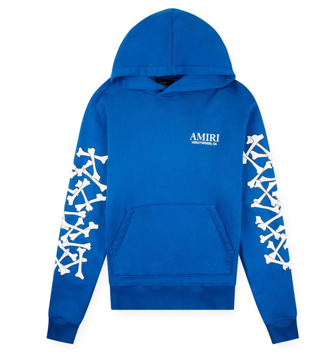 AMIRI BONES STACKED HOODIE BLUE