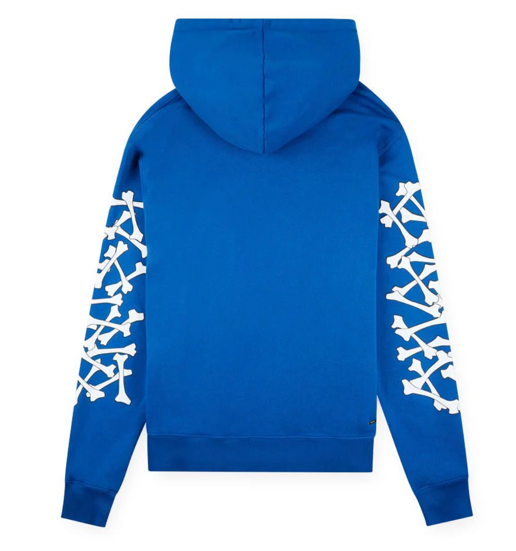 AMIRI BONES STACKED HOODIE BLUE