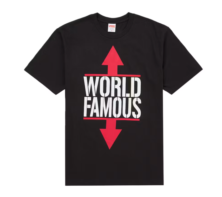 SUPREME WORLD FAMOUS TEE BLACK