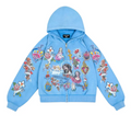 RIGHTEOUS RISEN KING ZIP UP HOODIE BLUE