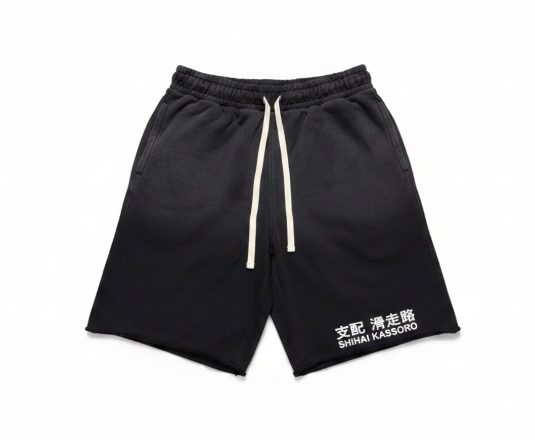 SHIHAI KASSŌRO BLACK ESSENTIALS SHORTS