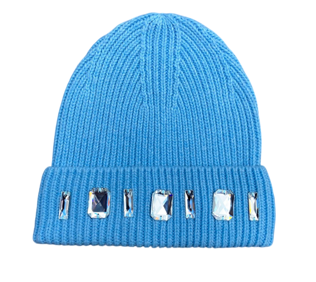 LOUIS CROWN BABY BLUE BEANIE
