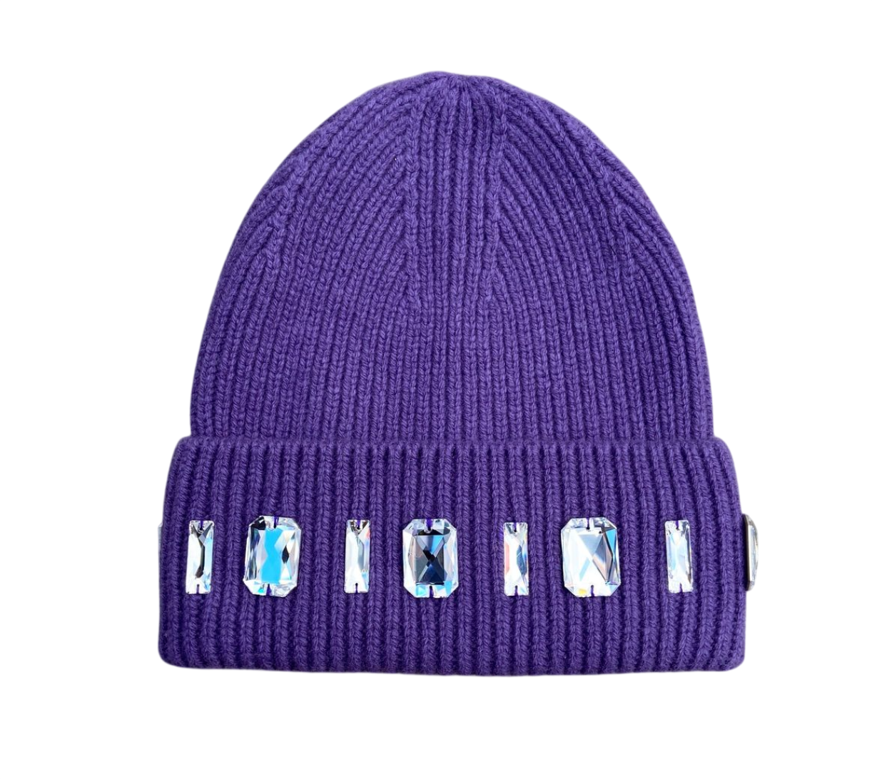 LOUIS CROWN PURPLE BEANIE