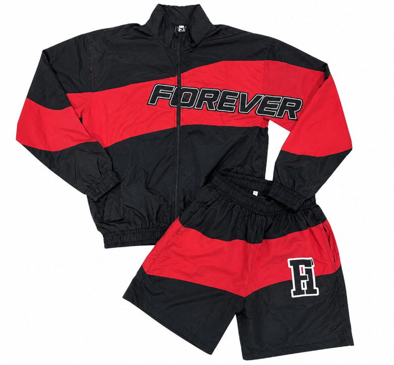 FOREVER HUNGRY RED SHORTS SET