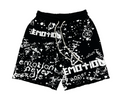 MIXED EMOTION BLACK GRAFFITI SHORTS