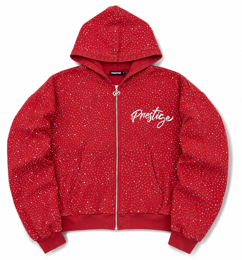 PRESTIGE DIAMOND HOODIE RED