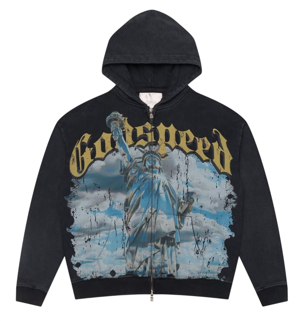 GODSPEED LIBERTY ZIP HOODIE BLACK
