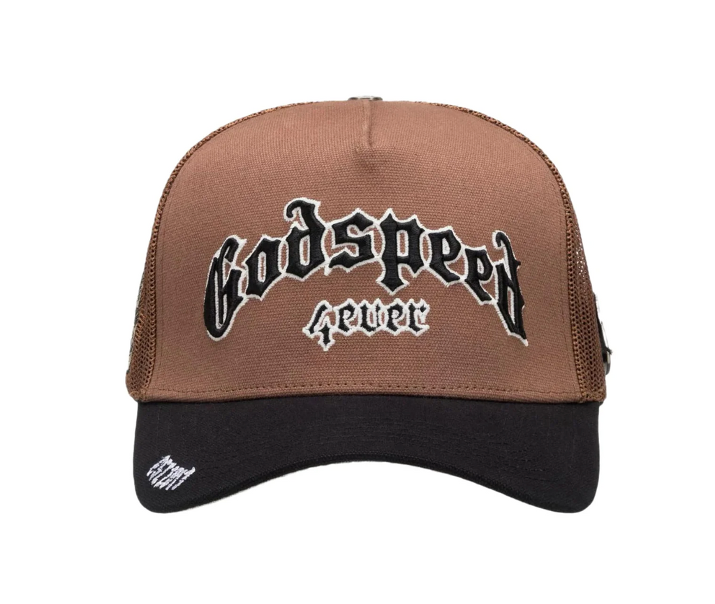 GODSPEED TRUCKER HAT BLACK TAUPE