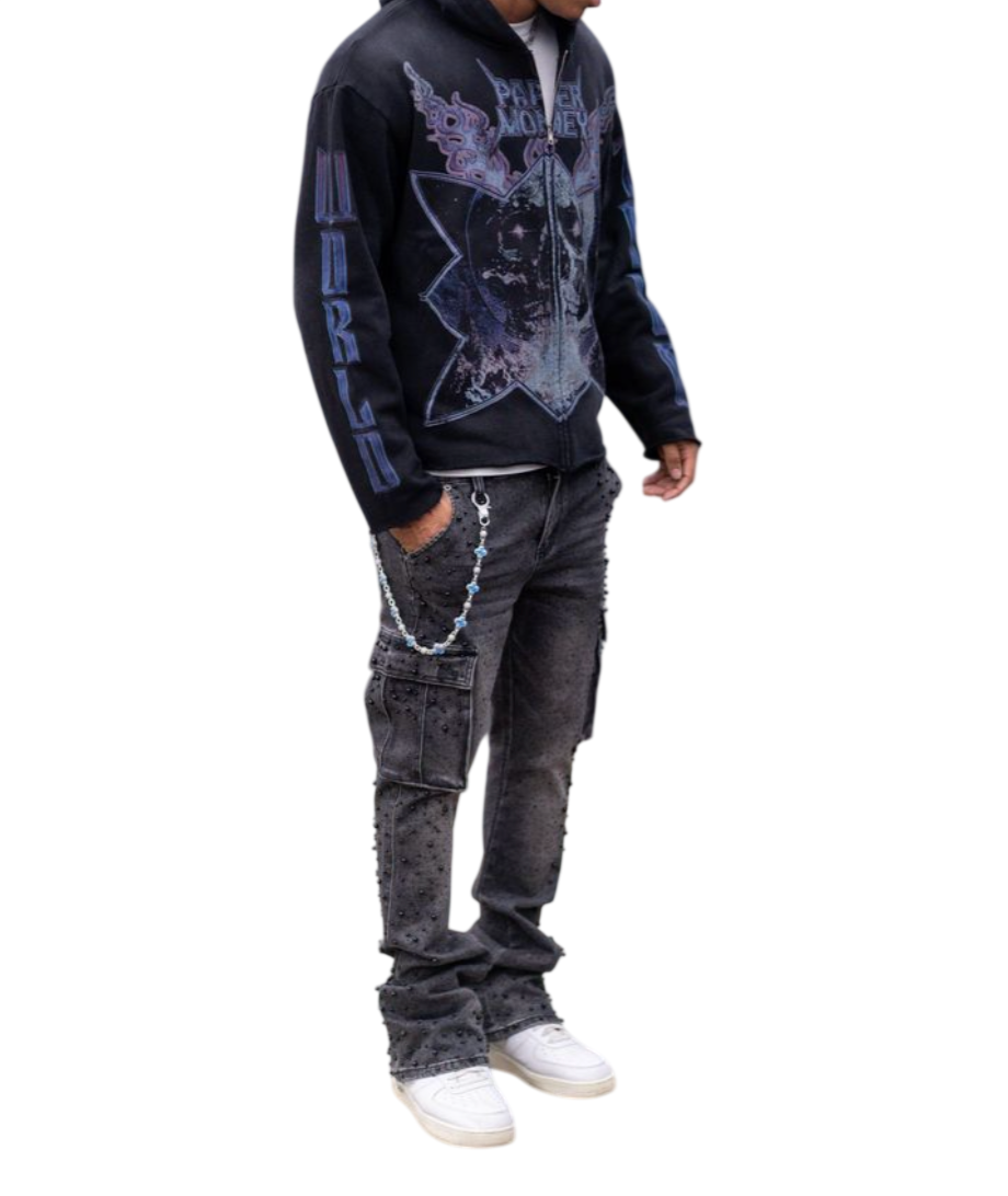PAPER MONEY CRYSTALLIZED PEARL PANTS