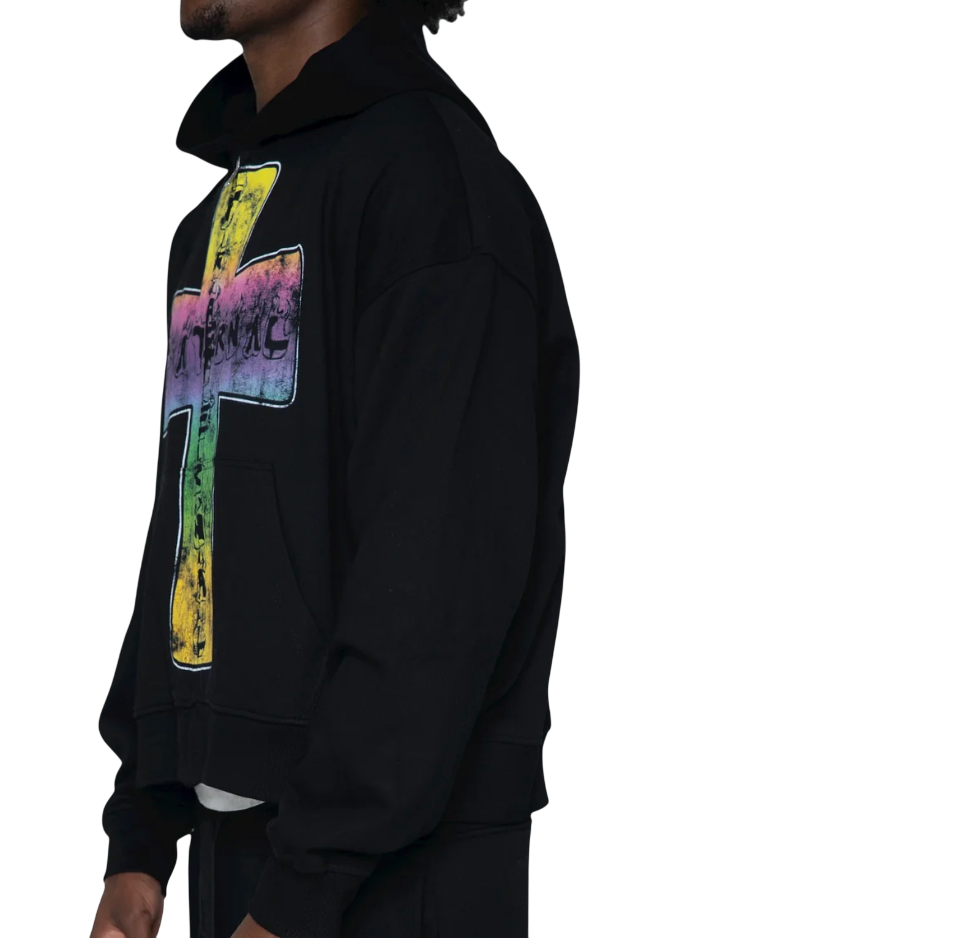 FRATERNAL BLACK BLAZE OF FAITH HOODIE