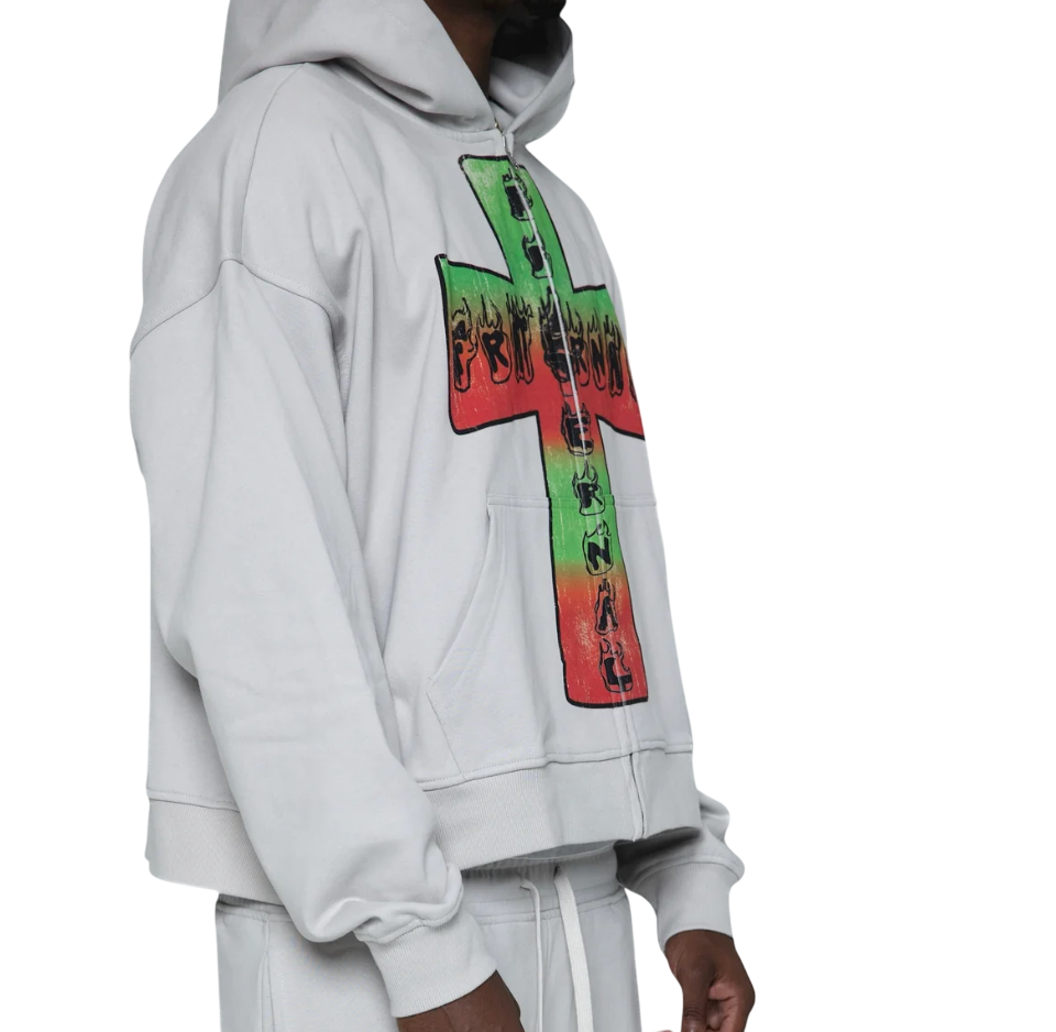 FRATERNAL GREY BLAZE OF FAITH HOODIE