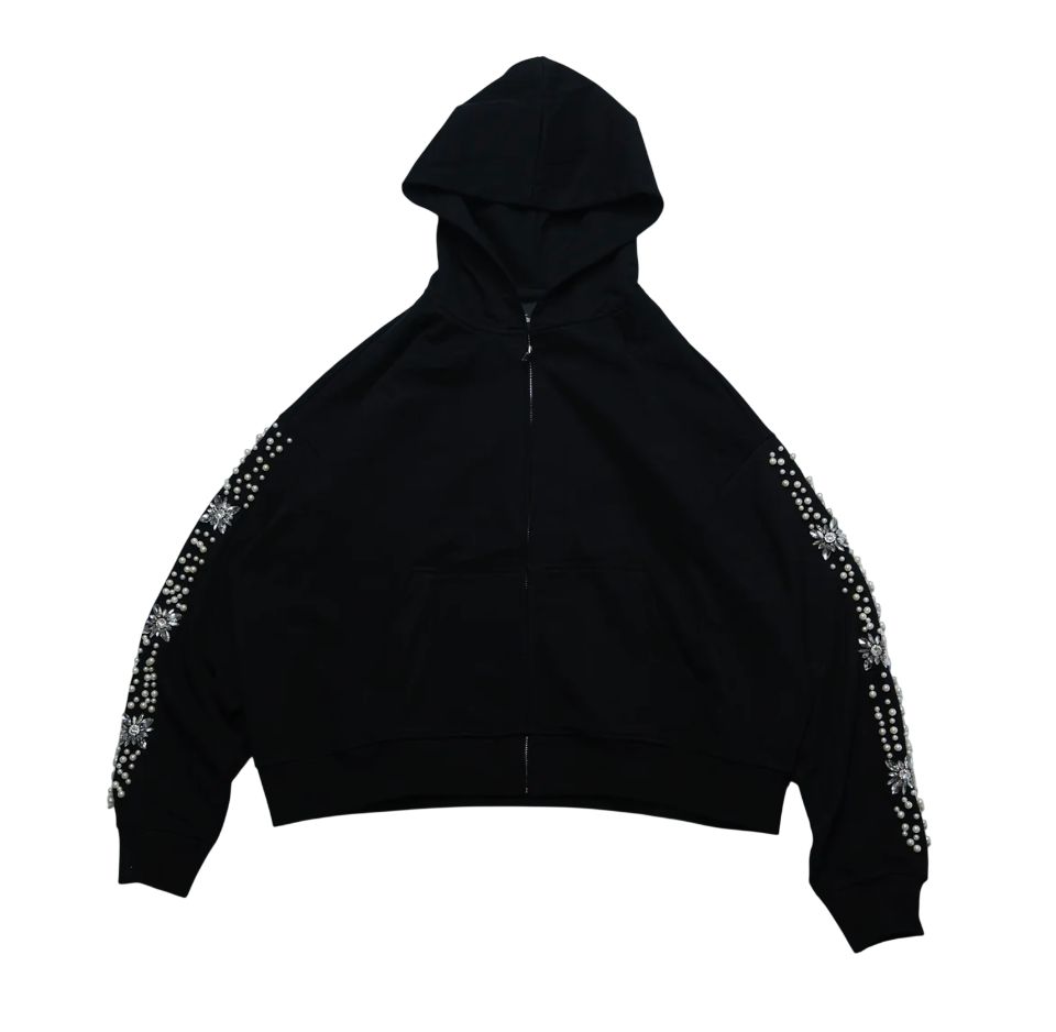 FRATERNAL BLACK WHAT THE PEARL HOODIE