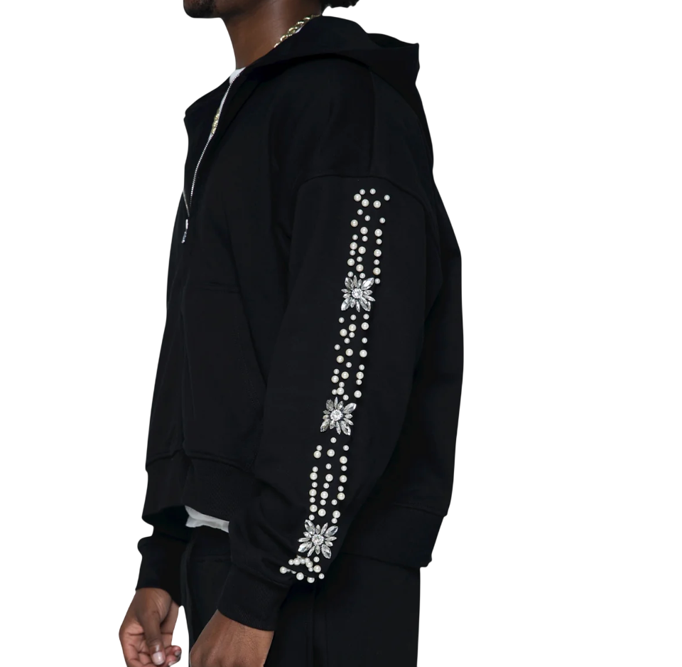 FRATERNAL BLACK WHAT THE PEARL HOODIE
