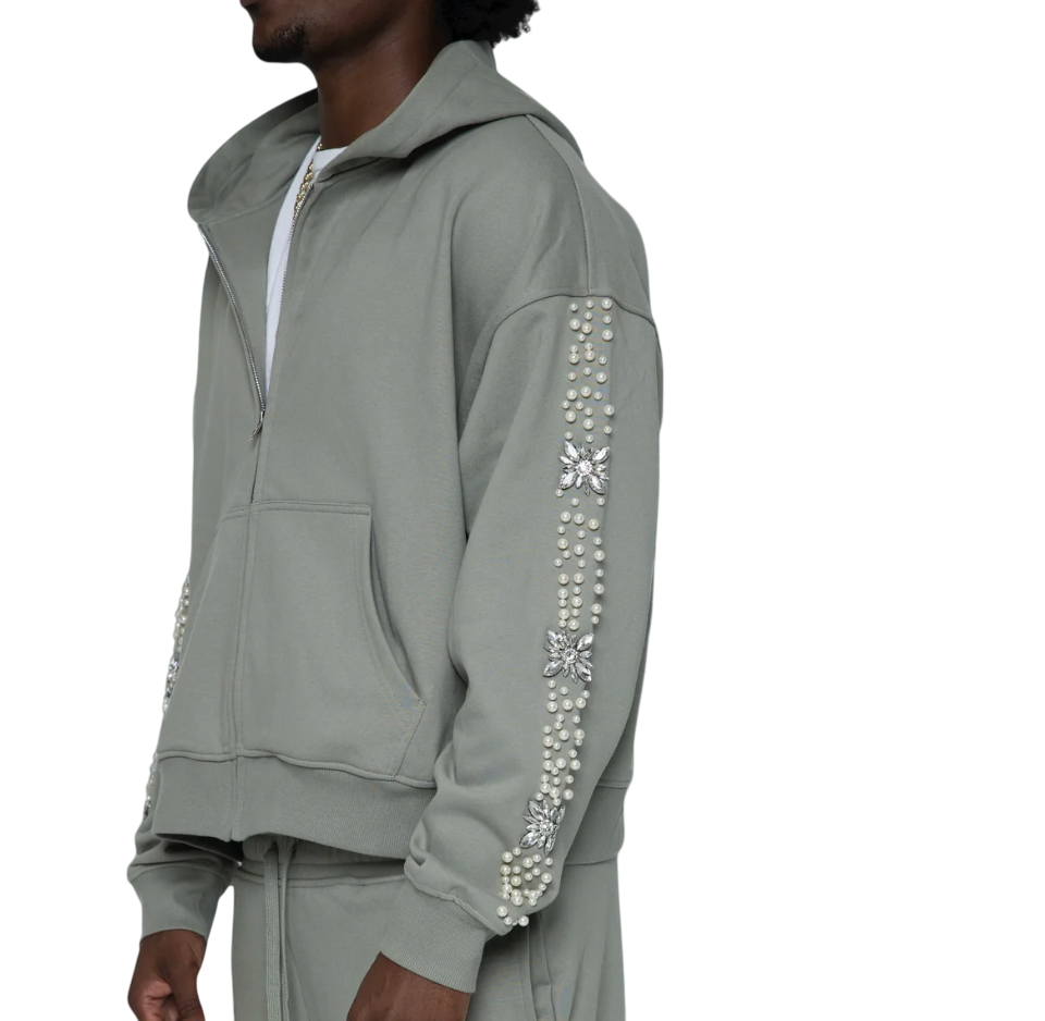 FRATERNAL GREY WHAT THE PEARL HOODIE