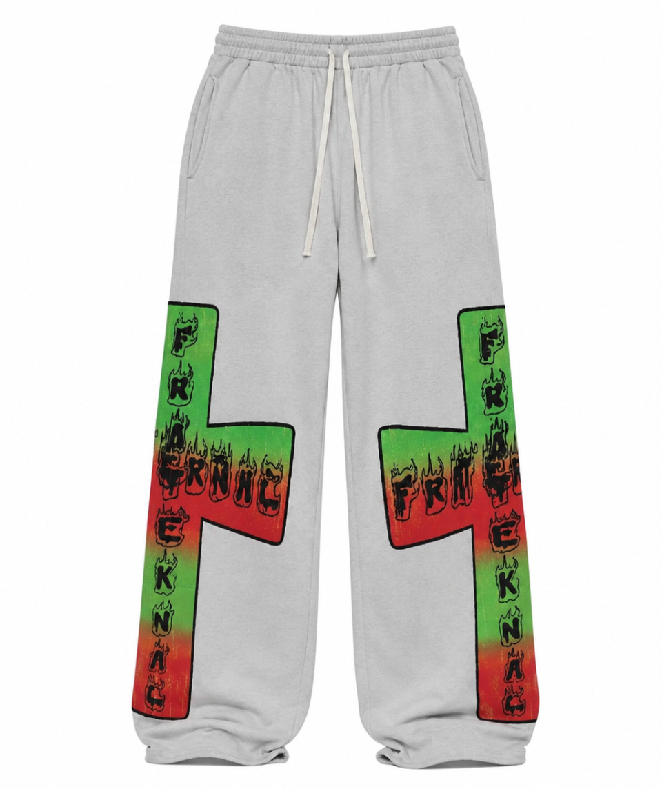 FRATERNAL GREY BLACK OF FAITH SWEATPANTS