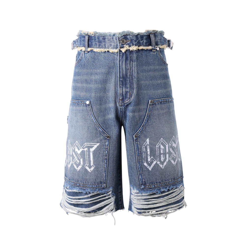 LOST INTRICACY BLUE CARPENTER SHORTS