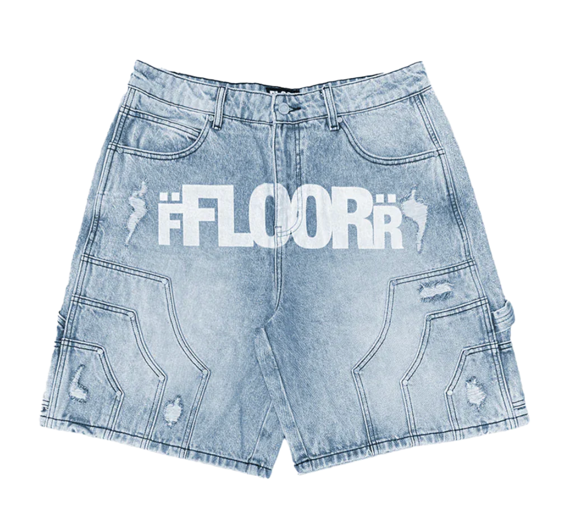 FLOOR BLUE WASH UNIFORM JORTS