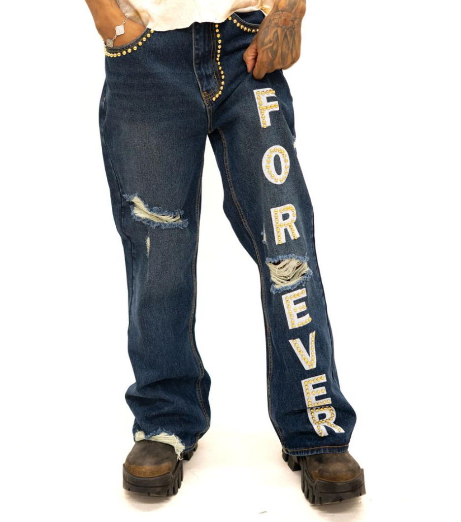 FOREVER DENIM DEEP BLUE JEANS
