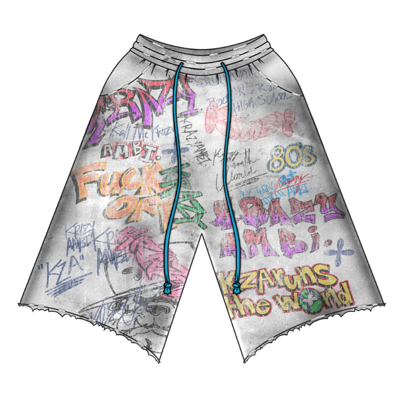 KRAZY AMBITIONS FUCK OFF SHORTS