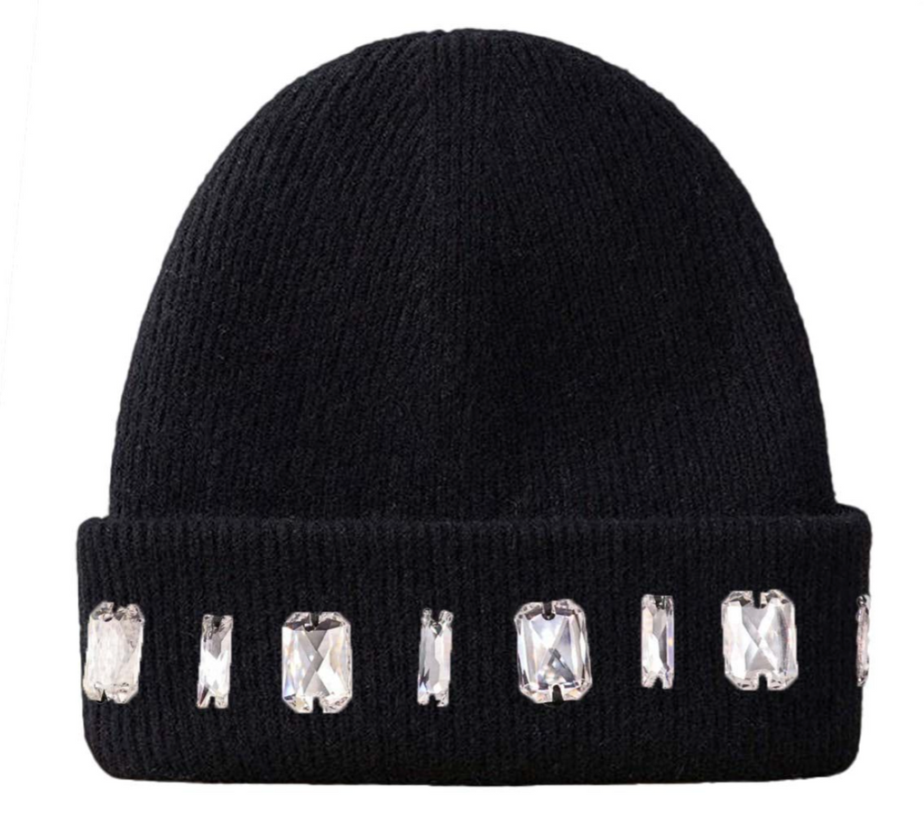 LOUIS CROWN BLACK BEANIE