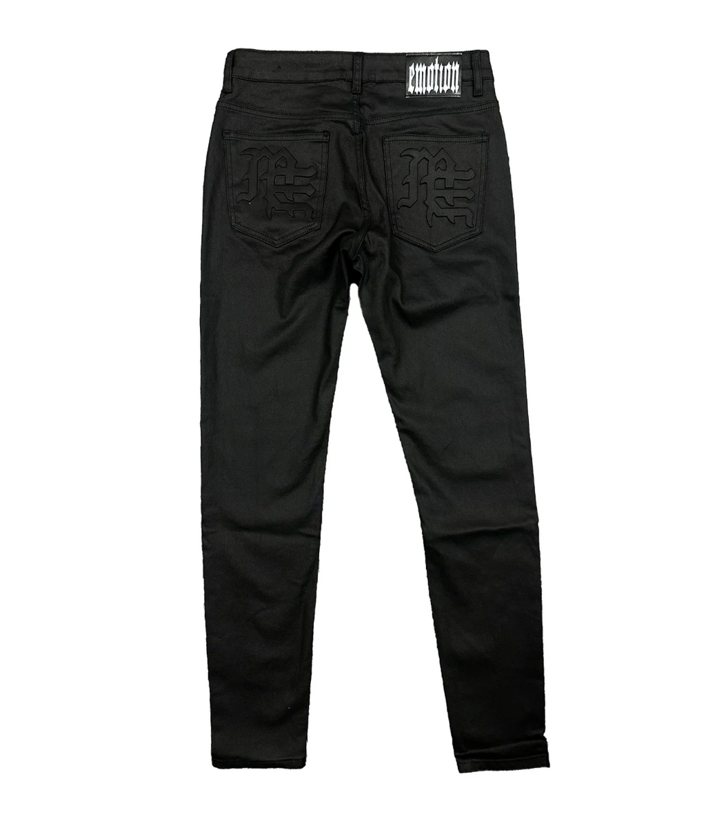 MIXED EMOTION BLACKOUT WAX DENIM