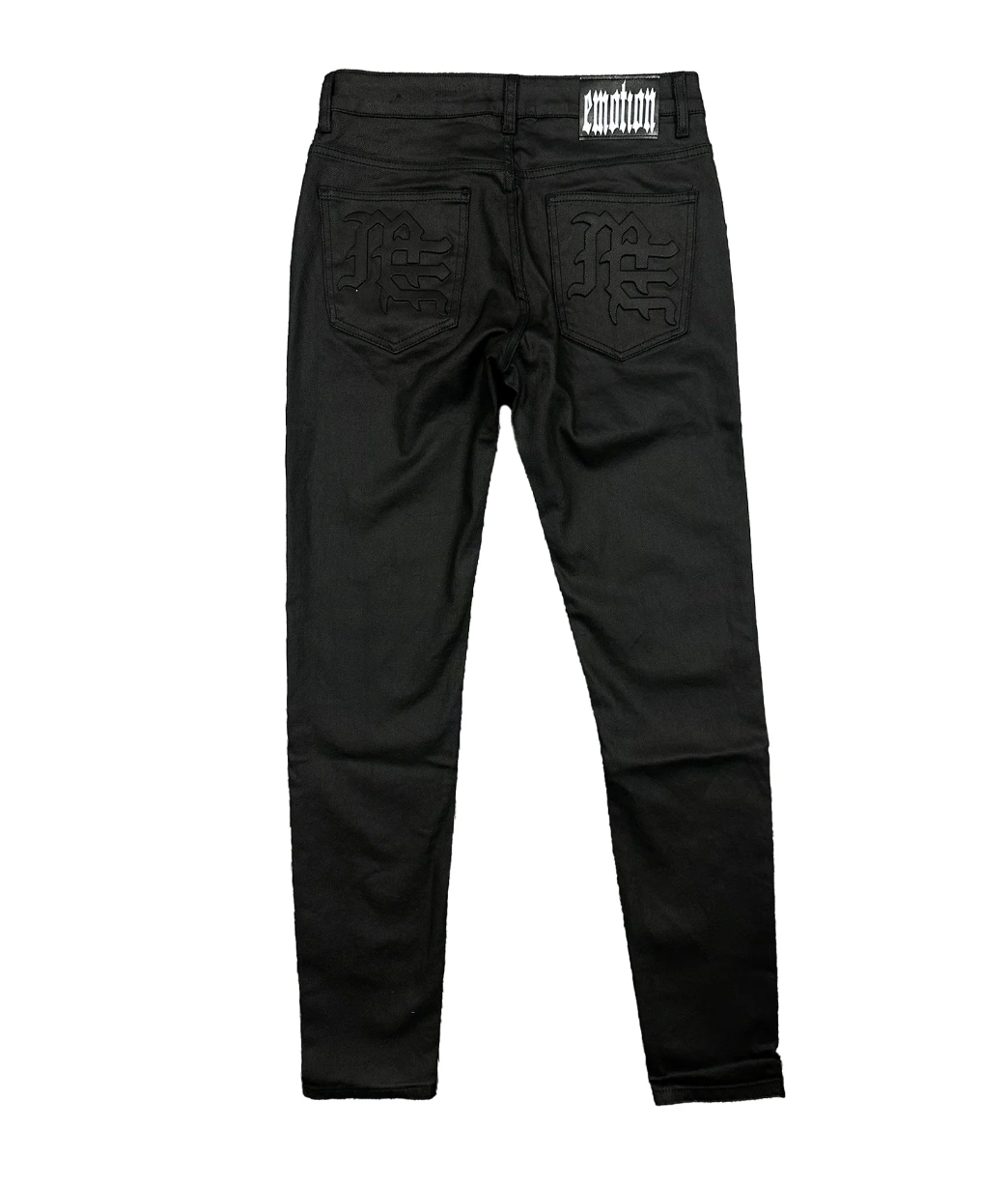 MIXED EMOTION BLACKOUT WAX DENIM