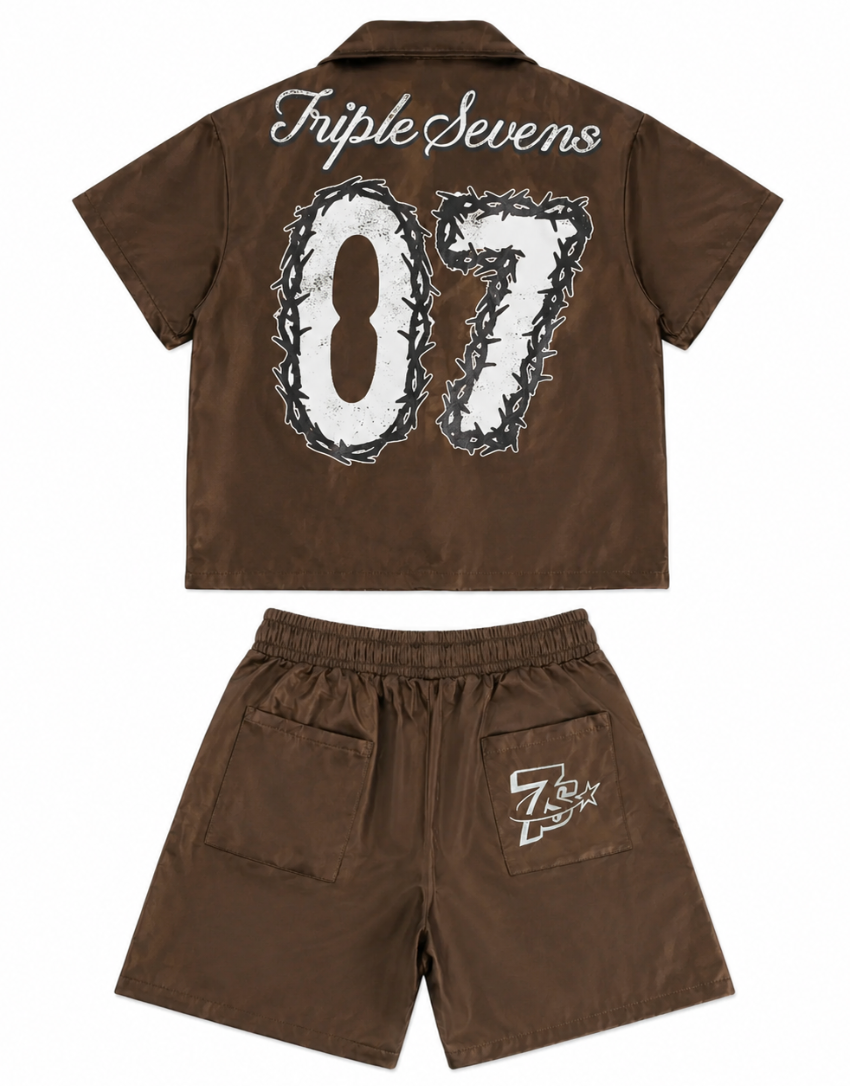 TRIPLE SEVEN NYLON SET BROWN