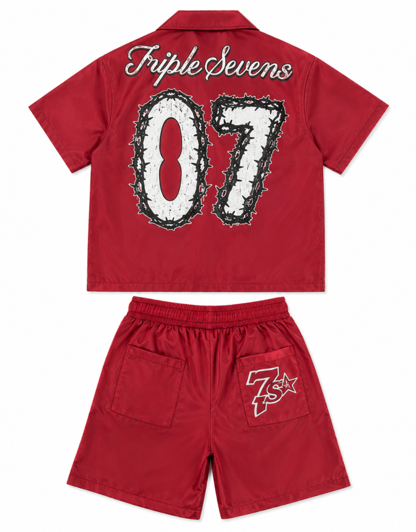 TRIPLE SEVEN NYLON SET RED