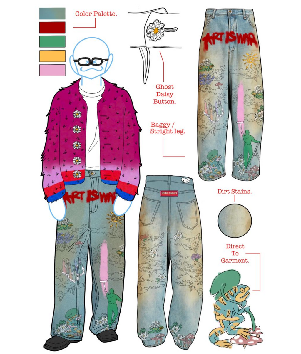 ART IS WAR PAINTER PANTS