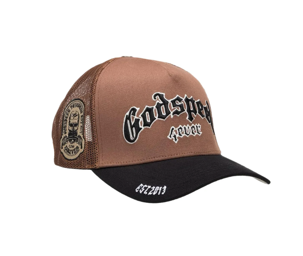 GODSPEED TRUCKER HAT BLACK TAUPE