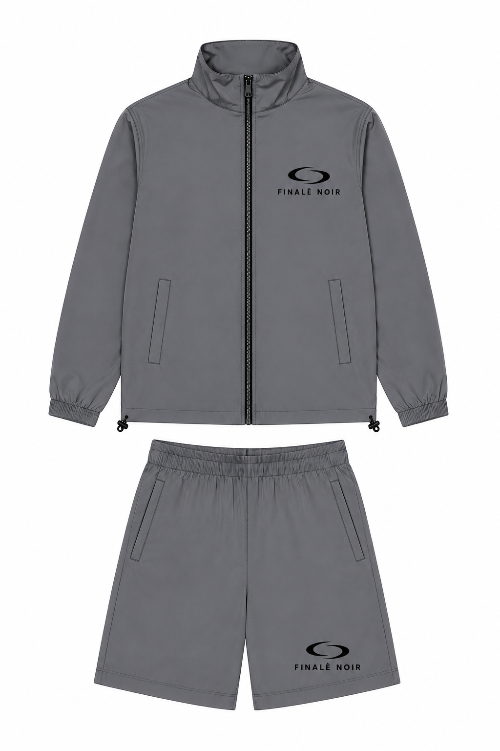 FINALÈ NOIR GREY NYLON SHORT SET