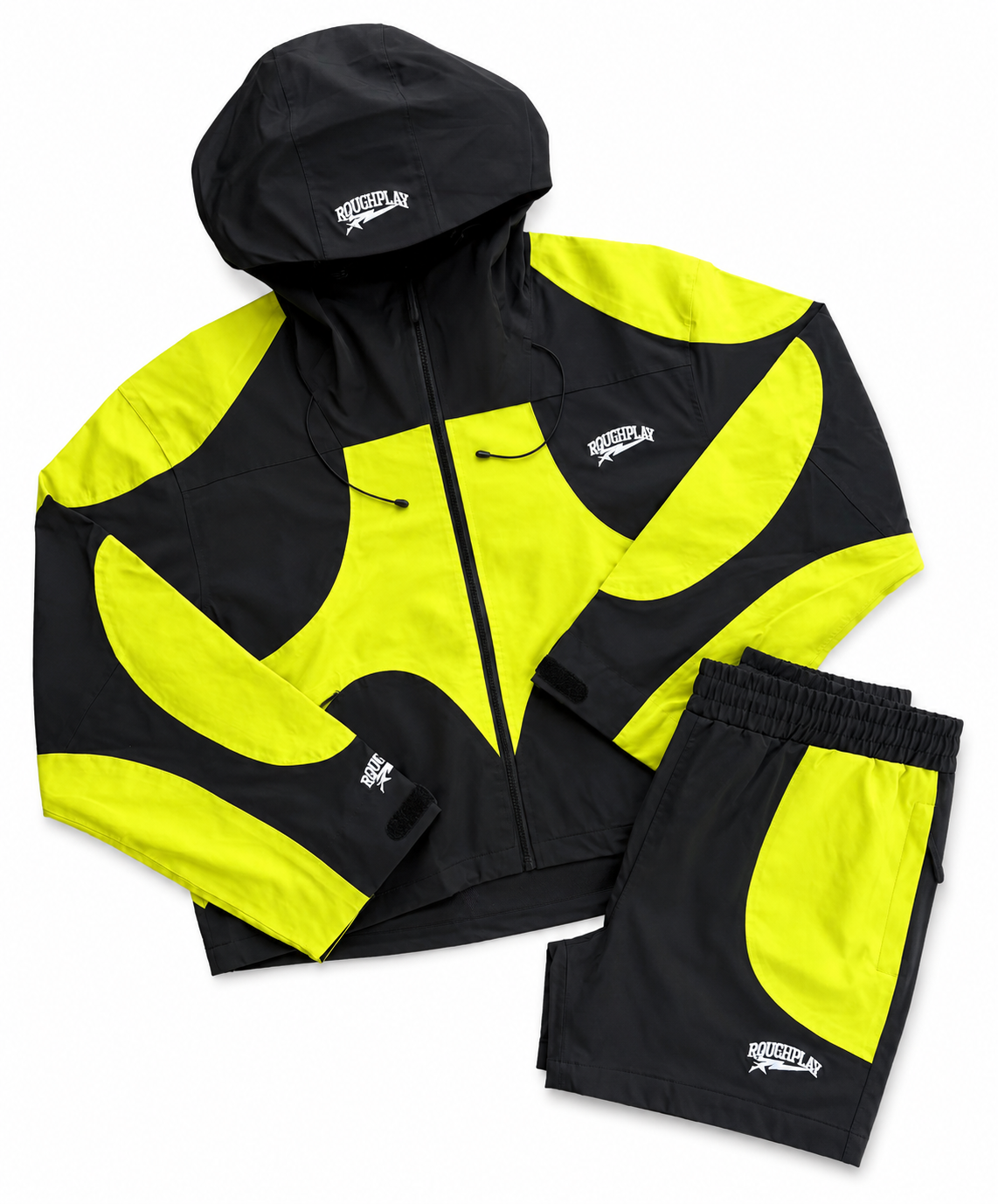 ROUGH PLAY WATER RESISTANT SHORT SET NEON